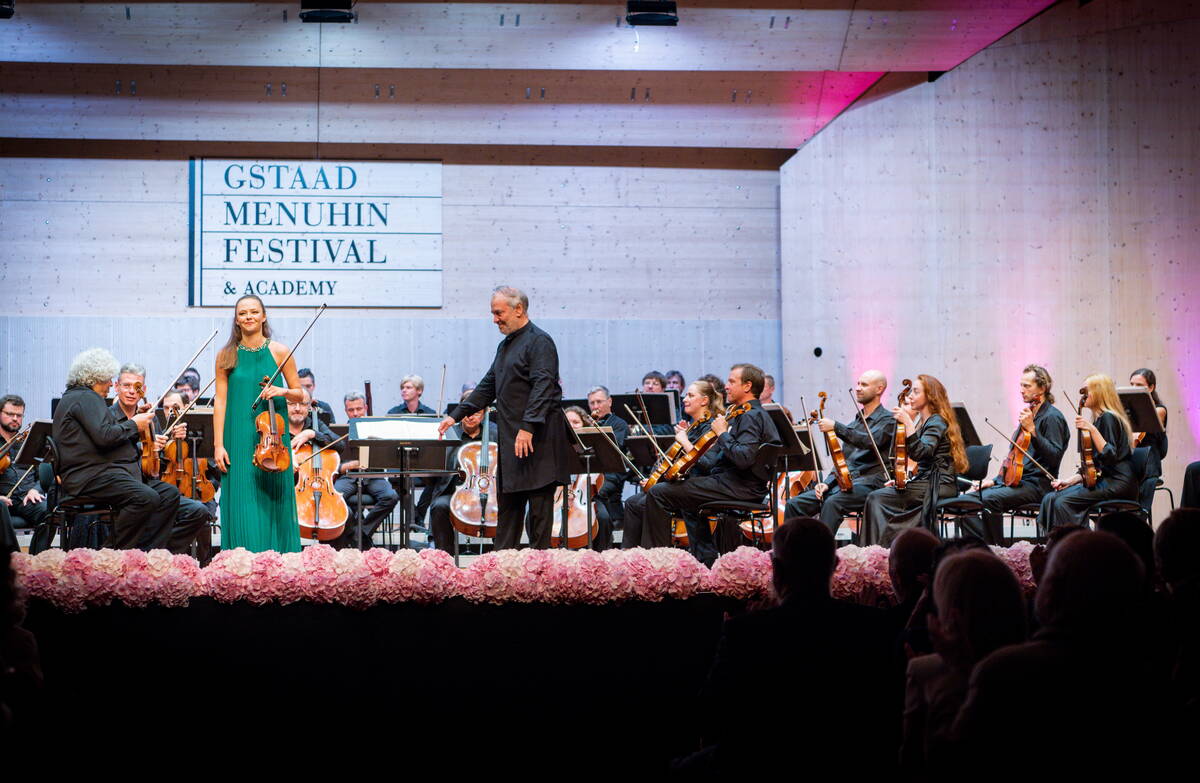 Alexandra Conunova, Valery Gergiev, Mariinsky Orchester St. Petersburg, Festival-Zelt Gstaad